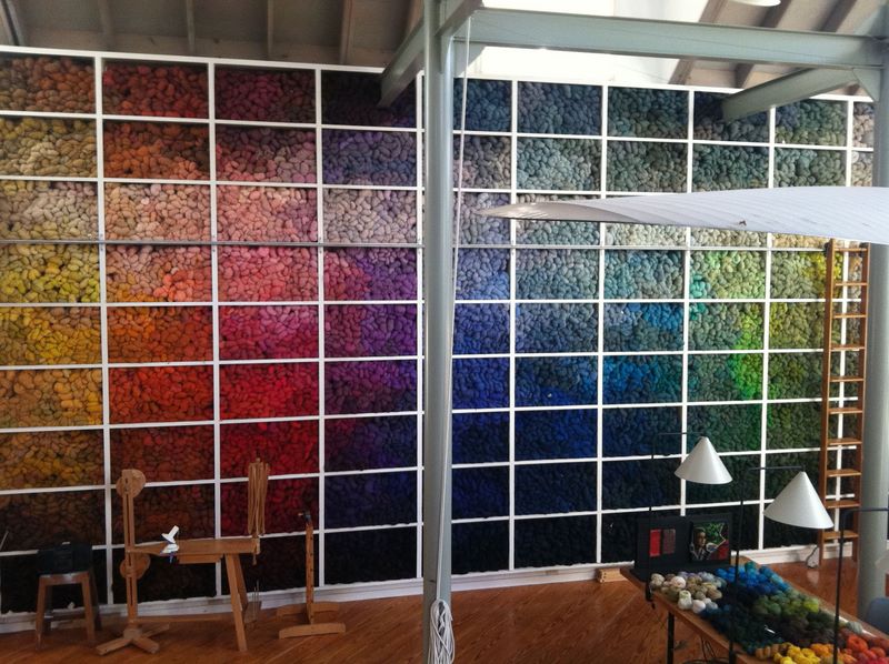 Helena Hernmarck studio upside down